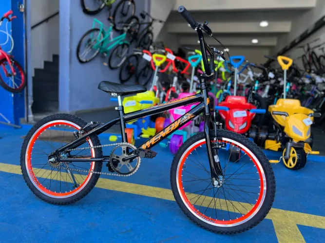 Bicicleta Wendy aro 20  - Preta com laranja