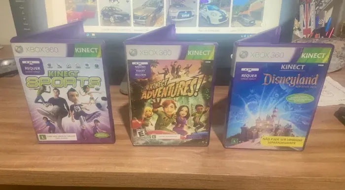 Kinect Sports, Kinect Adventures! e Kinect Disneyland Adventures para XBox 360