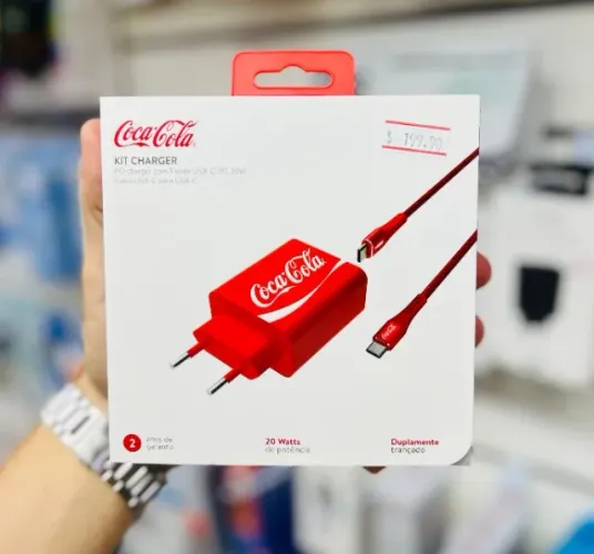 Carregador Para Iphone Tipo C Turbo Licenciado Apple Coca