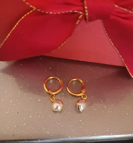 Lindos Brincos de Argola com Pérola. Promoção !
