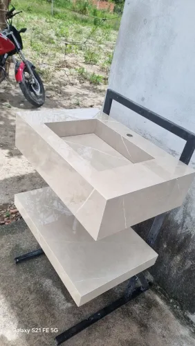 Pia lavatorio de porcelanato 62x40