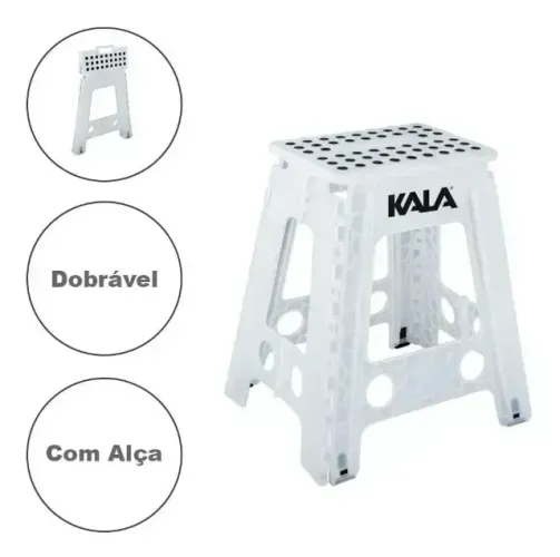 Banqueta Banquinho Escada 1 Degrau 45cm Kala Até 150kg Slim