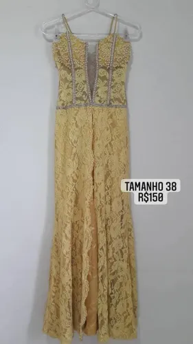 Vestido de Festa Longo Amarelo
