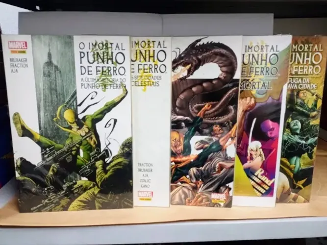 o imortal punho de ferro 5 vols ed brubaker demolidor justiceiro homem-aranha doomedhqs