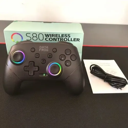 Controle Gamer Bluetooth Datafrog S80 Novo Lacrado
