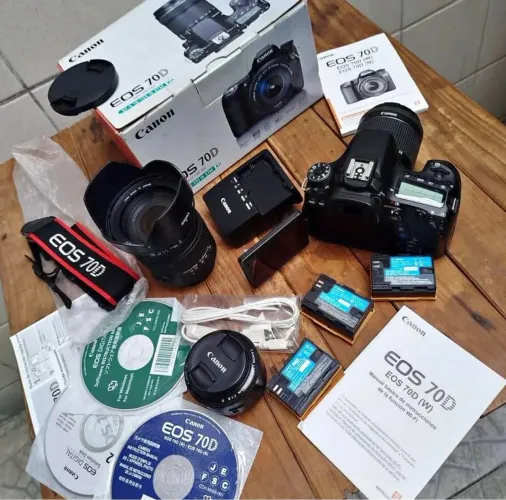 Canon 70D com sigma 17-50 2.8 + 50mm 1.8 + 18-55 
