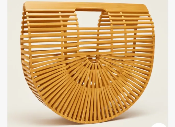 Bolsa de Madeira Artesanal - Estilo Boho Chic