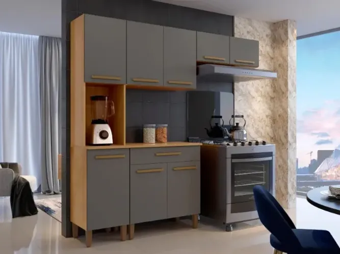 Armário Cozinha Compacta Modulada 4 Peças. Produto Novo Direto de Fábrica P/Sua Casa.