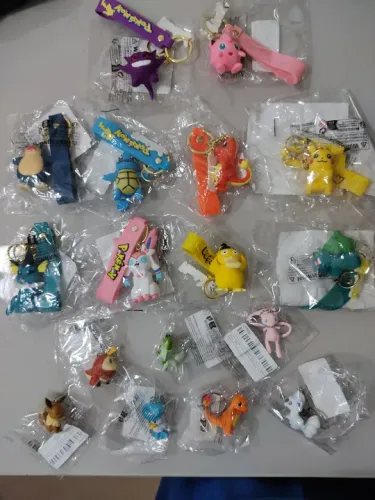 Chaveiros Pokémon diversos preço por unidade 