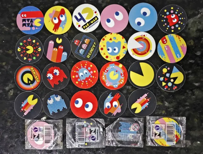 Coleção de Tazos Pac-Man Elma Chips
