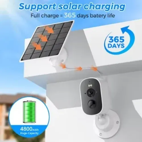 Câmera Wi-Fi com Placa Solar IP66 1080P (2MP)