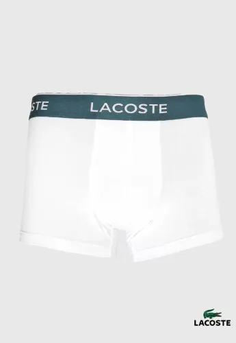 Cueca Lacoste Trunks Branca Box ORIGINAL LACOSTE