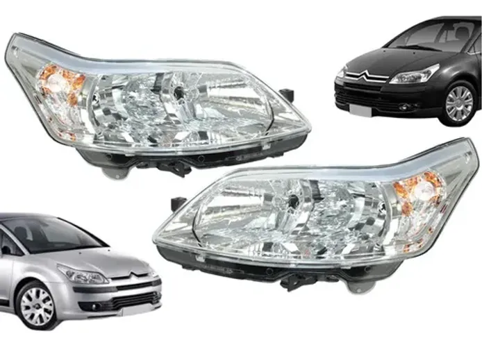 Farol Citroen C4 Pallas Hatch Vtr 2007 2008 A 2013 Cromado