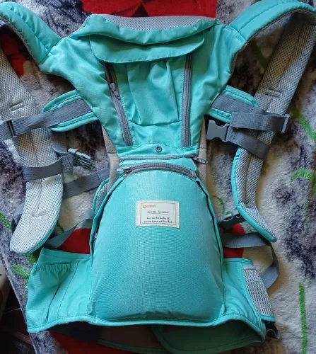 Bolsa Canguru Ergonômico Bebê Verde Mamãe 12 Posições 3 Em 1 - Aiebao