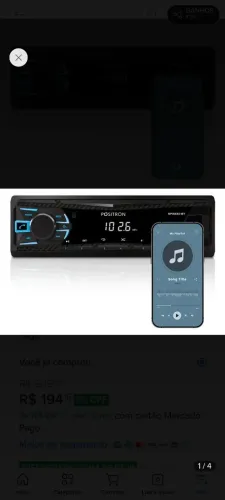 Sim automotivo Positron 2230bt Android Bluetooth