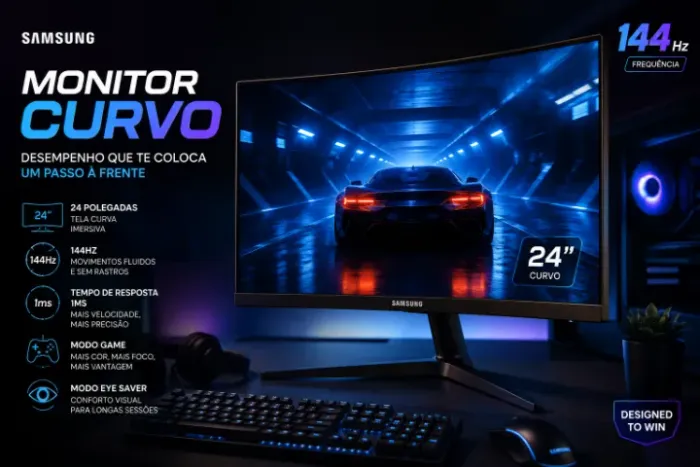 Monitor Samsung 144Hz Curvo - Parcelo
