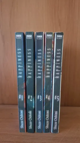 Mangás Happiness Vol. 1 ao 5. Perfeito Estado