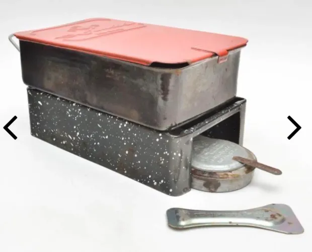 Vintage - charmoso defumador de alimentos - marca Defumatic - esmaltado (30×17x8,5)