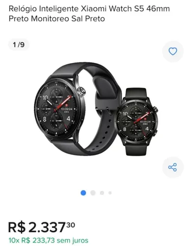 ? XIAOMI WATCH S5 Vendo ou troco