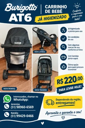 Carrinho de bebê Burigotto