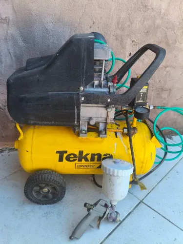 Compressor de Ar Tekna 20L  + Pistola de Pintura - Funcionando Perfeitamente