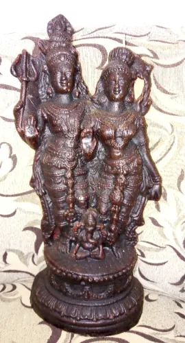 Vela Escultura Divindades Indianas Labonni - 38cm (Shiva e Parvati)