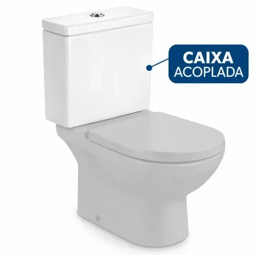 Caixa Acoplada Duplo Acionamento 3/6 Litros Roca Inspira Square Branco B341787000