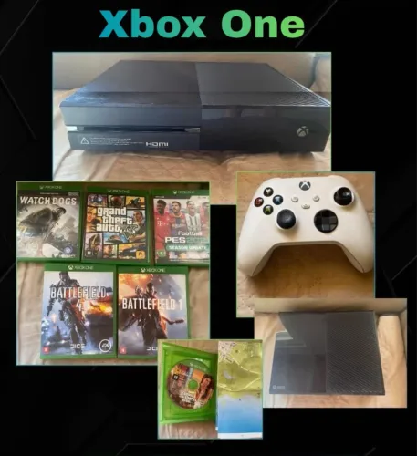 Vendo Xbox One em perfeito estado, com 5 jogos incluso na venda