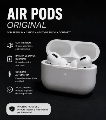 AirPods Original - Estado de Novo! Apenas 1 mês de uso.