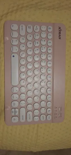 Kit xtrad teclado e mouse cor rosa via Bluetooth carregador tipo c /carregador não incluso