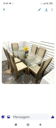mesa com 6 cadeiras 