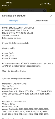 Vendo kit embreagem Luk