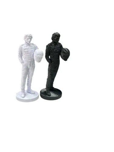 2 Ayrton Senna feito em. 3d. 20 cm