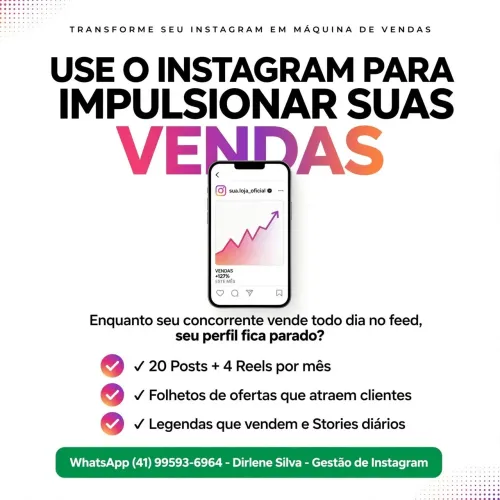 GESTÃO DE INSTAGRAM - PARA LOJAS E MICROEMPRESAS<br>