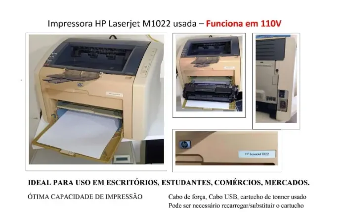 Impressora HP Laserjet M1022 Usada