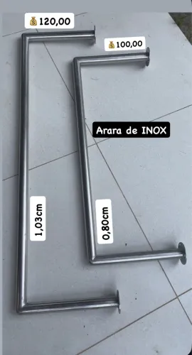 Cabideiro ou arara inox 