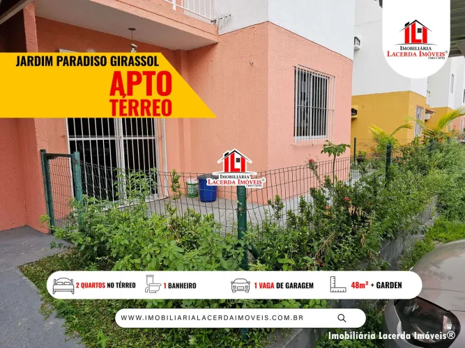 Jardim Paradiso Girassol - Apartamento Garden 2 Quartos com Quintal Amplo no Térreo