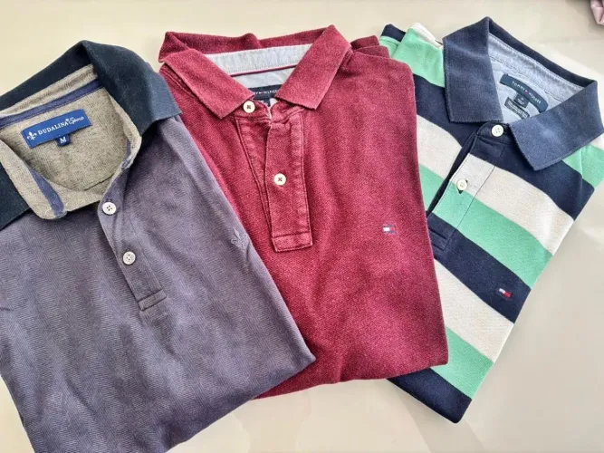 Kit - 3 Camisetas Polo (Tamanho M - Dudalina e Tommy Hilfiger)