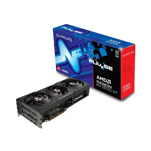 Placa de Vídeo AMD RX 9070 XT 16GB Sapphire Pulse (Nova)