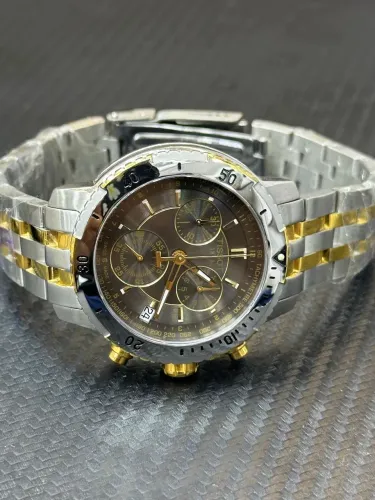 Relógio masculino tissot prs200 suíço misto dourado