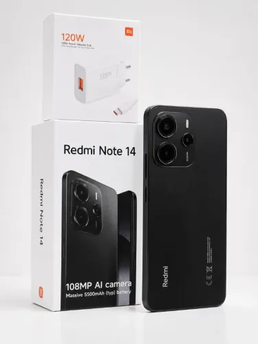 ? Redmi Note 14 128GB Preto - Impecável! Caixa+Carregador 120W