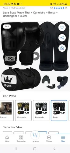Vendo equipamento de Muay Tay