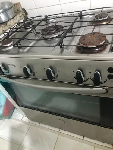 Fogão 5 bocas Esmaltec inox Automático