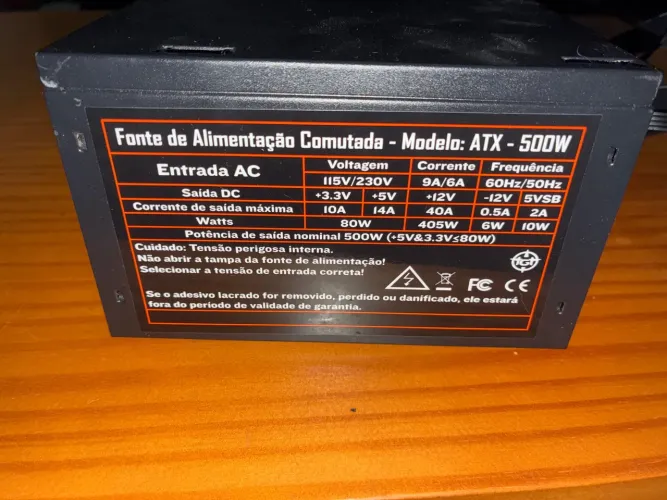 Fonte de energia tgt 500w bivolt-100v-240v