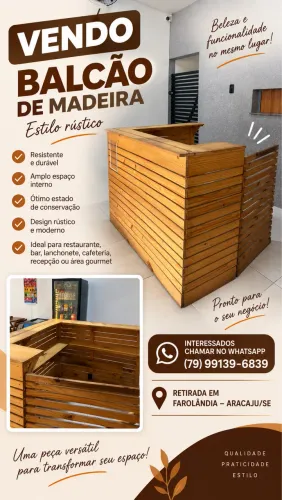 Vendo Balcão em Madeira