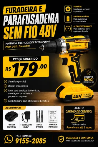 Furadeira + parafusadeira