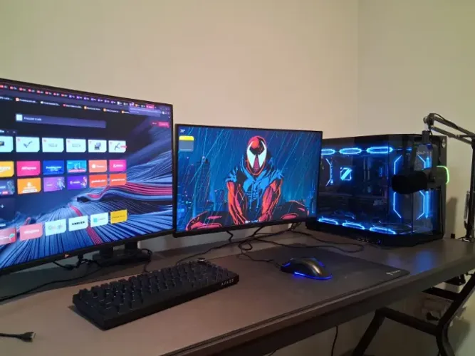 Setup Gamer Completo PC GAMER + 2 Monitores + Periféricos | Troca por Notebook