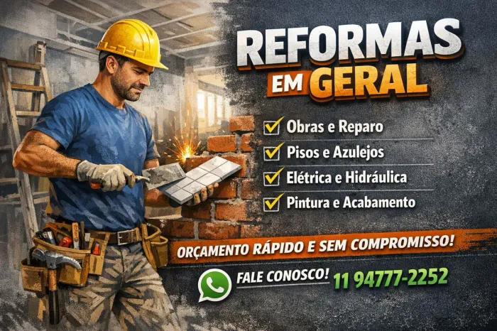 Precisando de Reforma ou Reparo? Orçamento Grátis!