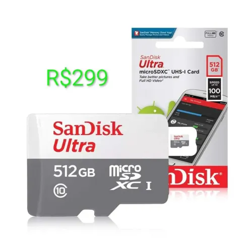 Cartão memória Sandisk 512GB