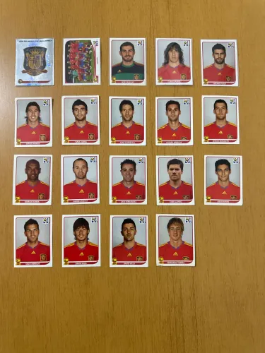 Figuras Copa 2010 - Seleção da Espanha